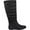 Black, variant on Journee Womens Rebecca-02 Wide Calf Round Toe Riding Boots