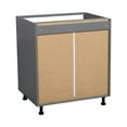 thumbnail image 4 of 24" Base Cabinet-Double Door-Two Drawer-with Black Matte door, 4 of 5