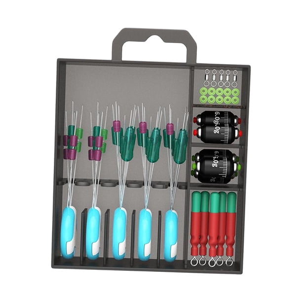 Juego de 30 accesorios para tapones de frijoles para línea de pesca Talla S