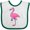 White and Green, variant on Inktastic Ladylike Flamingo Boys or Girls Baby Bib