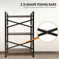 thumbnail image 7 of Elemore Home 3 Tier Bookshelf, Industrial Small Bookcase Storage Organizer for Living Room, Bedroom, 7 of 7