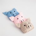 thumbnail image 3 of EeaseMX Accesorios de fotografía para recién nacidos Sombrero de ganchillo para bebés Gorro de cerdo adorable Gorro de punto para bebé (rosa), 3 of 7