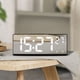 thumbnail image 1 of Reloj de pared digital con pantalla de temperatura y humedad | Reloj silencioso con pantalla a color y alimentación por USB/pilas para salón y dormitorio | Decoración moderna para el hogar, 1 of 8