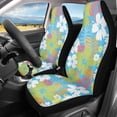 thumbnail image 2 of XYZCANDO Floral and Leaf Patterns Car Seat Covers for Man Stretchy Car Front Seat Covers Interior Accessories Breathable, for Sedan SUV Truck, 2 of 10