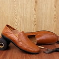 thumbnail image 6 of Men's Casual Leather Shoes Comfortable Breathable Driving Dress Loafers Slip Ons, 6 of 10