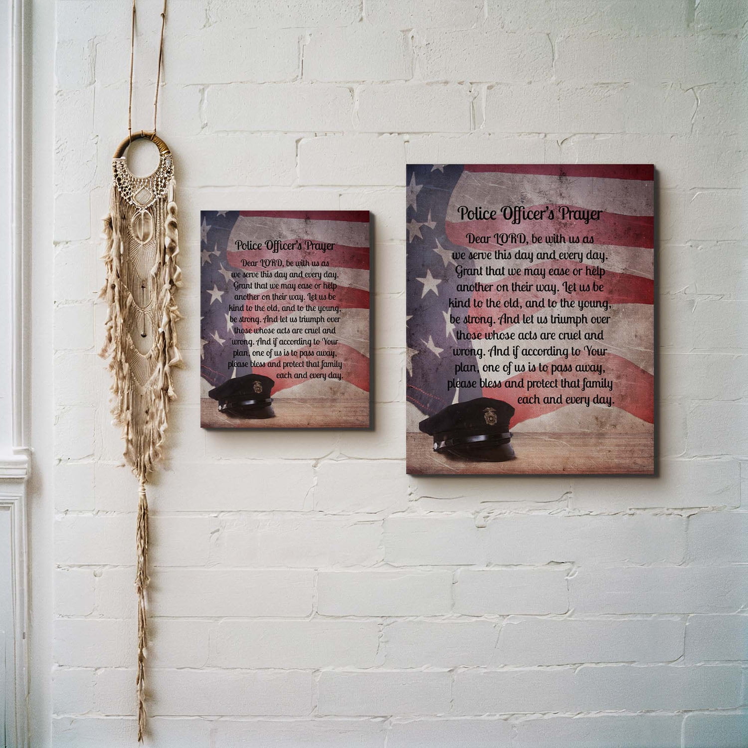 Police Academy Graduation Gift, Police Officers Prayer Canvas Print, Cop Prayer Gift, Police Wall Decor, Police Prayer, Ready To Hang for Living Room Home Wall Décor 16x20