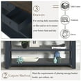 thumbnail image 3 of Noble House Dexter Sofa Console Table, Solid Pine Wood Frame with Drawers and Shelves, Modern Entryway Storage, Blue, 3 of 10