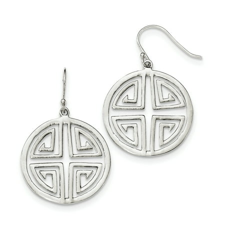 Sterling Silver Chinese Symbol Dangle Earrings