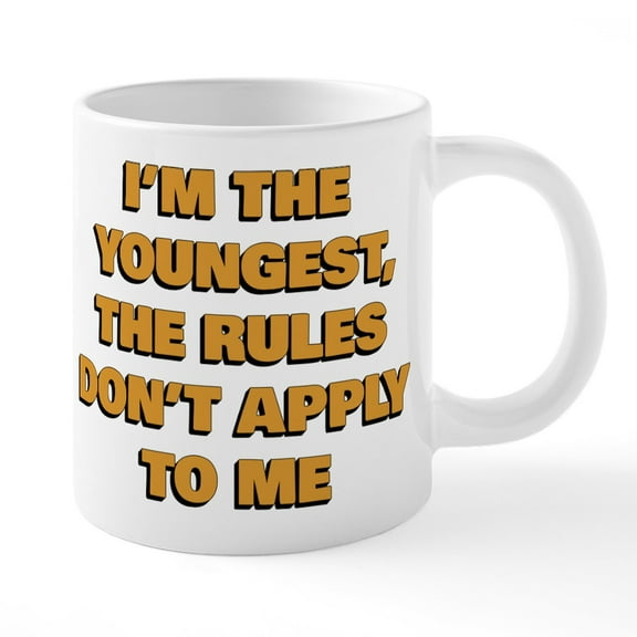 CafePress - I'm The Youngest - 20 Oz White Ceramic Mega Mug