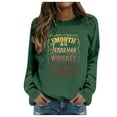 thumbnail image 2 of Women's Sweatshirts 2025 Smooth As Tennessee Whiskey Sweet As Strawberry Wine Sweatshirt Pullover Sweatshirt for Women, 2 of 5