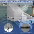 thumbnail image 5 of Seapisode 600D Fade and Tear Resistant Boat Center Console Cover,Heavy-Duty Waterproof and UV Protection Trailerable Boat Console Cover with Windproof Strap, Grey (Large Size up to 40" L 46" W 45" H), 5 of 7