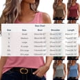 thumbnail image 3 of YUGYXL Womens Tank Tops Button Spring Summer Sleeveless Tee Henley Shirt Square Neck Basic Outfits Clothes Blue Top XXXL, 3 of 9