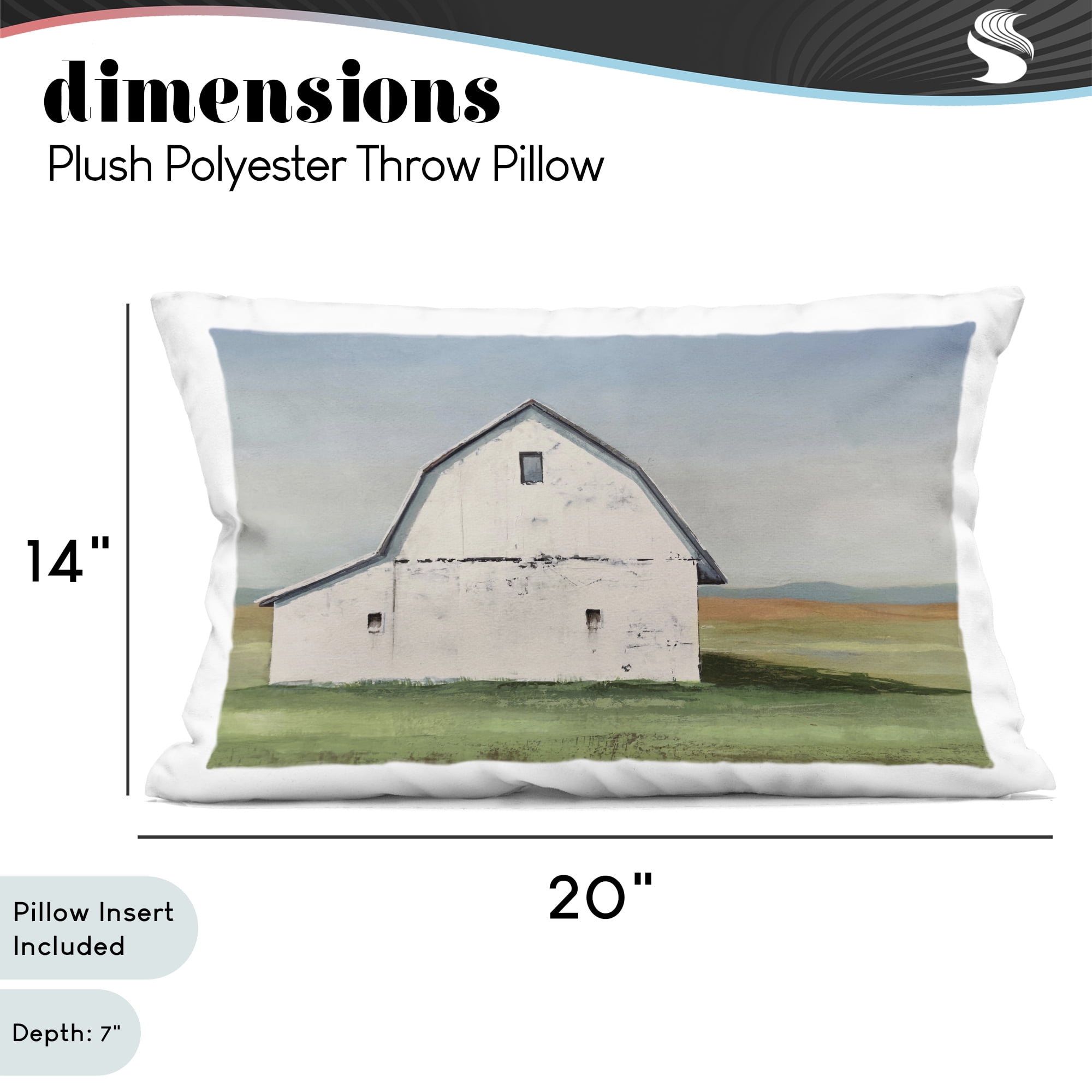 Stupell Industries Weathered and Wise Barn Decorative Printed Throw Pillow, design by Gina Matarazzo