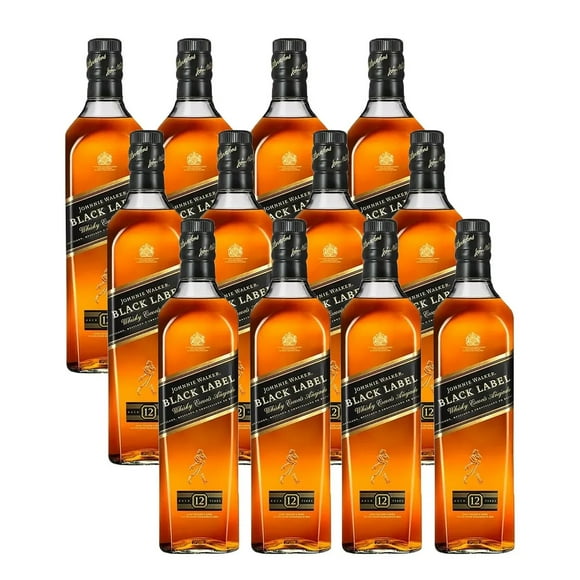 Caja de 12 Whisky Johnnie Walker Blend Black Label 750 ml