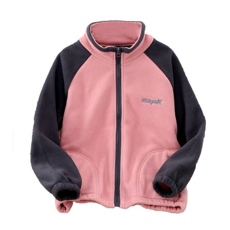 

kpoplk Baby Fleece Jacket Toddler Baby Boys Basic Denim Jacket Long Sleeve Jean Coat Button-Ripped Denim Outwear Top Fall Winter Outfit(Pink)