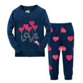 thumbnail image 1 of Pijamas de Papá Noel para niños y niñas, ropa de dormir de manga larga y pantalones de algodón, de 2 a 7 años, 1 of 4