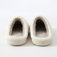 thumbnail image 7 of Slippers For Women Fuzzy House On Indoor Outdoor Bedroom Furry Lined Ladies Comfy Memory Foam Female Home Shoes Anti-Skid Rubber Hard Sole White 39, 7 of 7