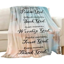 Christian Gifts for Women, Religious Gifts for Women 50"X 60" Catholic Bible Verse Blanket Inspirational Spiritual Scriptures Soft Throw Blanket Birthday Gifts for Women Gifts for Father''s Day