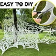 thumbnail image 5 of Stretchy Halloween Spider Web Decorations - Giant DIY Spider Netting for Outdoor Haunted House Decor - Cut-to-Size Spooky Beef Netting for Yard, Party & Indoor Scary Displays, 5 of 8