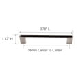 thumbnail image 6 of Design House 189480-BSN Stone Ridge Center to Center Cabinet and Drawer Pull 3.75-inch in Matte Black and Satin Nickel 5-Pack, 6 of 11