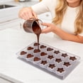 thumbnail image 6 of Heart & Star Shaped 18-Cavity Chocolate Mold, Transparent Plastic Candy Mold for DIY Chocolates Jelly, Reusable Baking Tool for Homemade Treats, 9.65x5.32x0.91 Inch, 6 of 7