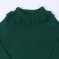 thumbnail image 6 of KPOPLK Toddler Baby Boys Girls Knit Sweaters Cable Turtleneck High Collar Fall Winter Soft Warm Sweater(2-3 Years,Dark Green), 6 of 7