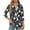 Black Plus Size Blouse for Women_v, variant on Tunic Tops V Neck Blouses for Women Dressy Casual Flower Pattern Loose Fit Summer Trendy Shirts 3/4 Sleeve Spring Tops Business Elegant Work Tops T-Shirts Red M