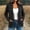 Black, variant on Women Vertical Ribbed Solid Cotton Open Front Long Sleeve Dual Side Patch Pockets Relaxed Fit Casual Daily Workplace Knit Cardigan Outerwear Blackish Green L