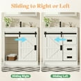 thumbnail image 4 of Merluxy 31" Sliding Barn Door Bathroom Vanity with Sink, Farmhouse Small Single Bath Vanity, White, 4 of 9
