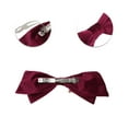 thumbnail image 3 of Unique Bargains 1 Pc Elegant Rhinestone Bow Hair Clips Wine Red, 3 of 5