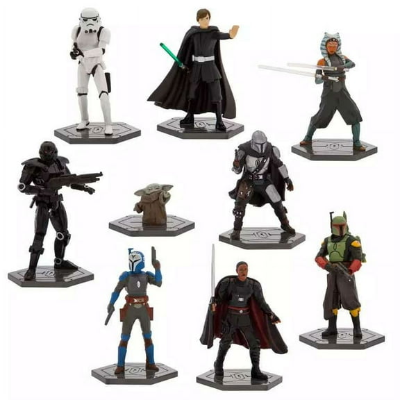 Disney Star Wars Tha Mandelorian Action Figure, 9 Pieces