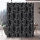 thumbnail image 4 of Cortina de ducha de poliéster para baño familiar, 180 x 180 cm, resistente a las bacterias, color negro, 4 of 5