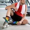 thumbnail image 6 of Athletic Socks Rainbow Pride Flag Sport Running Calf Socks Crew Socks for Men Women, 6 of 7