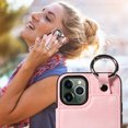 thumbnail image 4 of Nalacover for iPhone 11 Pro Wallet Case with Card Slots & Metal Finger Ring, Durable PU Leather Back Double Magnetic Botton Flip Kickstand Purse Shockproof Phone Case,Rosegold, 4 of 10