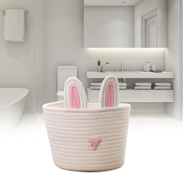 Bolsa de almacenamiento con orejas de conejo de Pascua, linda canasta de conejo, canasta de conejo de Pascua, bolsa de dulces, tecnología innovadora