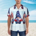 thumbnail image 2 of Fotbe Cute Gnomes in USA1 Camisa Hawaiana para Hombre Unisex – Camisa Casual de Verano con Botones de Manga Corta de Algodón y Lino,Large, 2 of 7