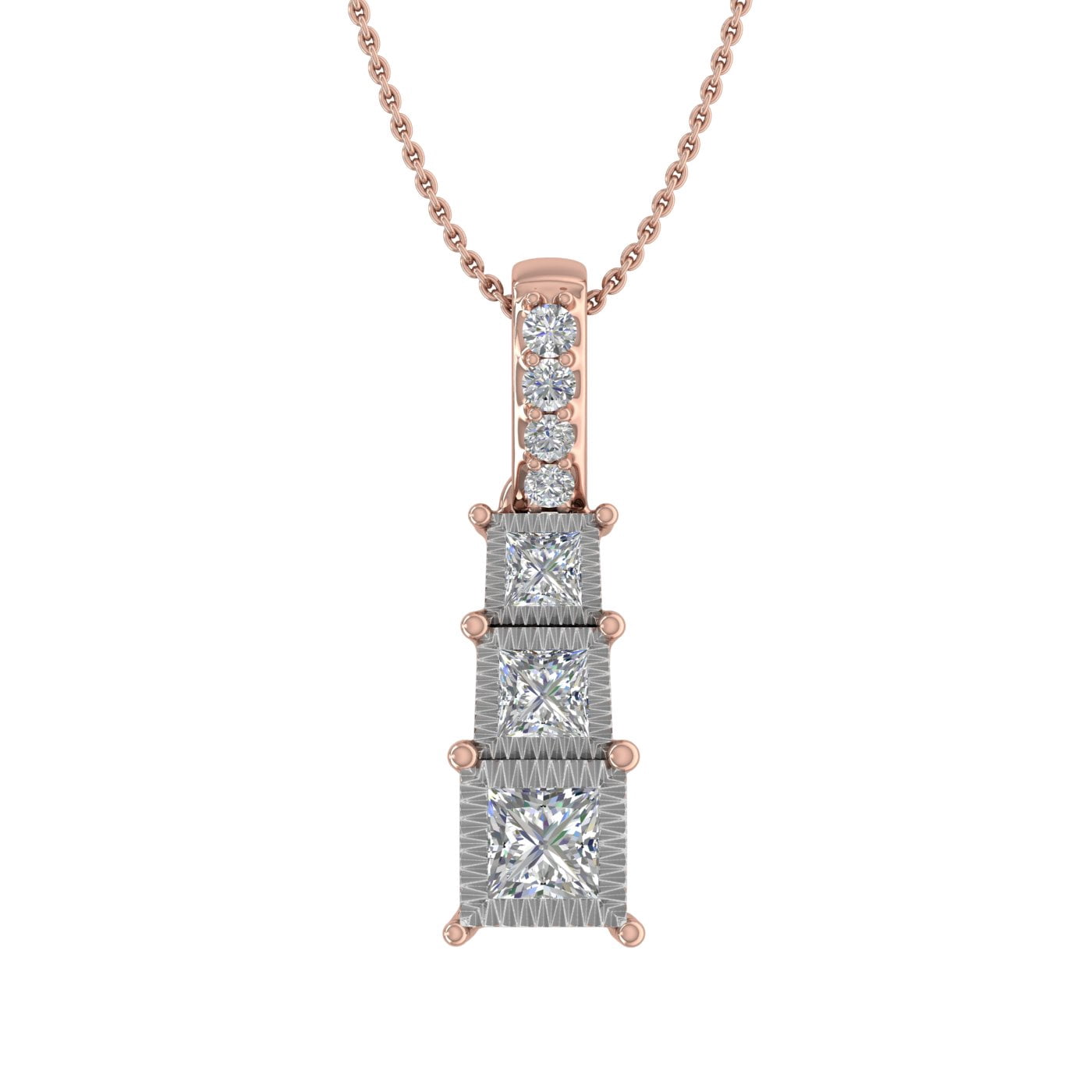 1/5 ctw 3-Stone Princess Cut Diamond 