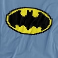 thumbnail image 2 of Batman Pixel Symbol Women's T Shirt, Carolina Blue, X-Large, 2 of 6