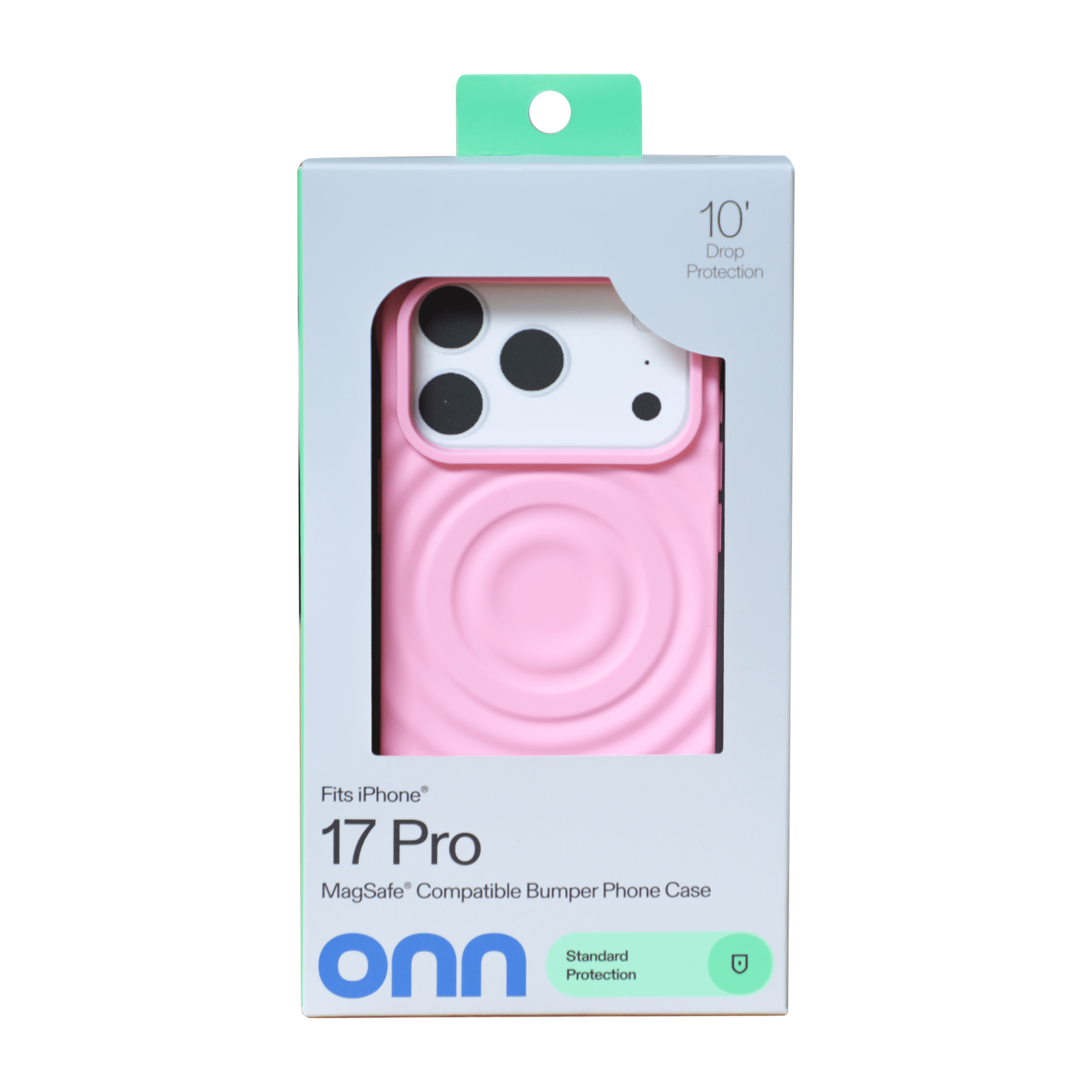 onn iPhone 17 Pro MagSafe Compatible Pink Bumper Case