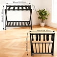thumbnail image 3 of Fully Assembled Luggage Rack for Guest Room, Upgraded Metal Foldable Suitcase Stand with Nylon Straps and Shoe Shelf, 3 of 4