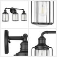 thumbnail image 5 of Prominence Home 2 Pack Lincoln Woods 3 Light Industrial Bathroom Vanity Light, Black, 5 of 10