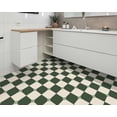 thumbnail image 5 of DEWOO 12" x 12" Peel and Stick Floor Tile, 10 PCS Self-Adhesive DIY Vinyl Flooring for Renters, Removable and Waterproof Tile Sticker for Bathroom, Kitchen, Staircase (White Green Grid), 5 of 5