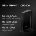thumbnail image 2 of Módem por cable NETGEAR Nighthawk DOCSIS 3.1 CM3000-1AZNAS, 2 of 9