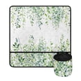 thumbnail image 2 of HELLHERO Green Botanical Leaves Fabric Polyester Sewing Machine Pad Beautiful & Practical Fusion Sewing Accessories for Travelling, 2 of 5