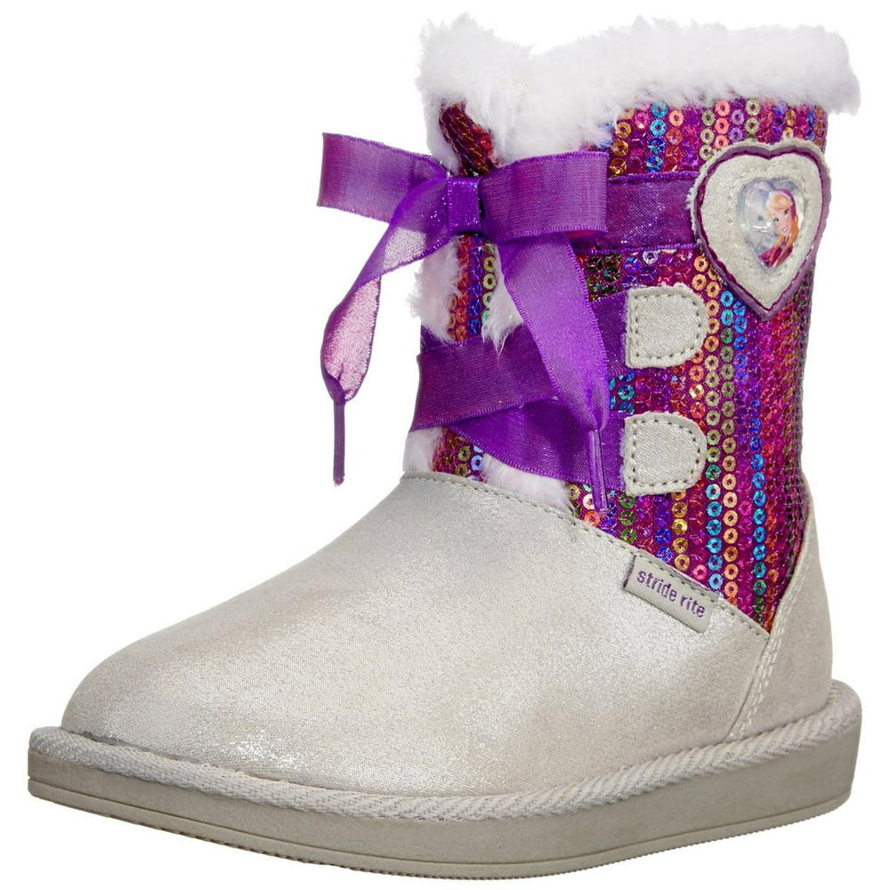 Stride Rite - Stride Rite Frozen Cozy Girls Silver/Purple Boots ...