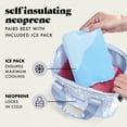 thumbnail image 6 of Fit + Fresh Remi Neoprene Material Women's Lunch Bag with Containers & Ice Pack, Light Blue Vintage Floral Print, 6 of 10