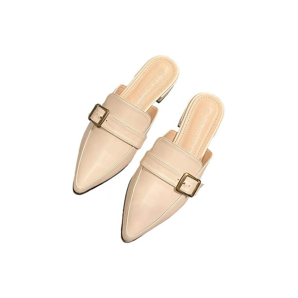 closed toe backless shoes