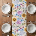 thumbnail image 6 of Sunflower Table Runner - 72 Inch Long, Kitchen Dining Table Runner Dresser Scarves, Colorful Flowers Summer Botanical Watercolor Farmhouse Decor for Coffee Tables Wedding Party Banquet, 6 of 8