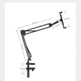 thumbnail image 1 of Tablet Stand Rotatable Phone Stand Long Arm Metal 180° Adjustable Holder For iPad Pro Mini Air Xiaomi Tablet Compatible 4-12.9” Black, 1 of 6