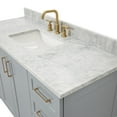 thumbnail image 5 of Ariel Taylor 55 In. Single Rectangle Sink Vanity With Carrara White Marble 0.75In Countertop In Grey, 5 of 11